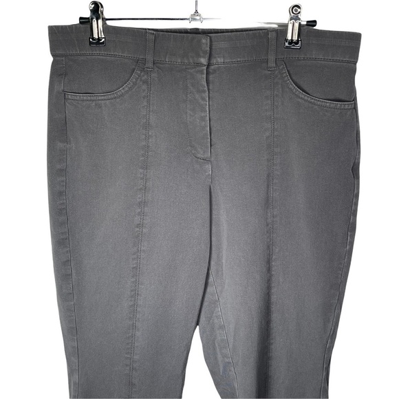 Isaac Mizrahi Live Womens Size 10 P Gray  Solid BootCut Khaki Pants - Picture 4 of 10